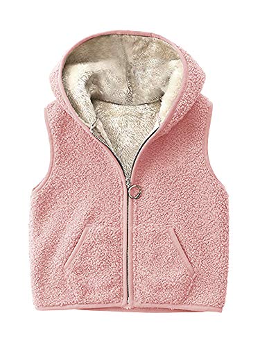 Meilidress Girls Boys Sherpa Fleece Hoodies Vest Jacket Zipper Warm Sleeveless Fall Winter Outwear #TOP6