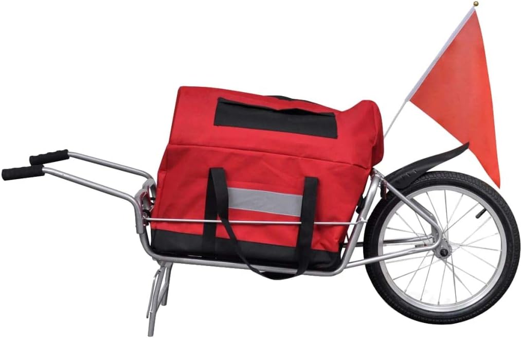 vidaXL Bicycle Cargo Trailer Onewheel with Storage Bag Amazon.co.uk
