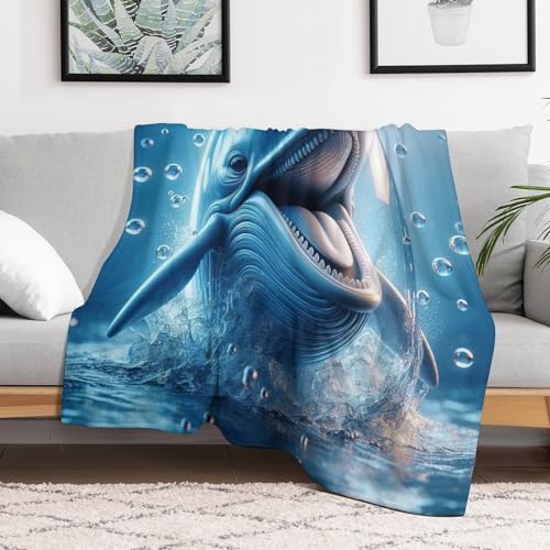 Colcha de franela para sofá de 100x130 cm con estampado 3D multicolor 3