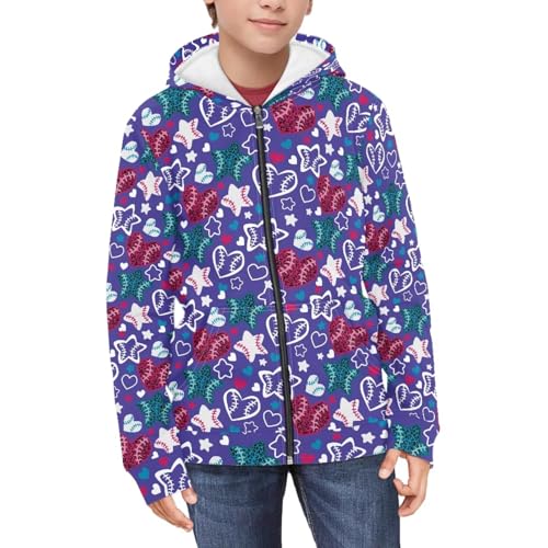 Image of Coloranimal Unisex Girls Boys Long Sleeve Casual Hoodies & Sweatshirts Tops Kids Zip Up Jacket Coat Age 6-16 Year