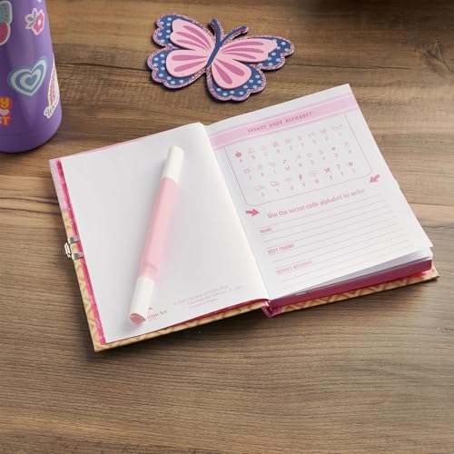 Image of Secret Diary with Lock /Keys, Girls Interactive Christian Journal with Writing Prompts Teen, Tween - Let Joy Fill Your Day Phil. 4:4 Bible Verse