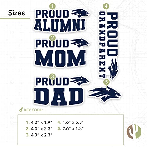 Autocollant University of Nevada Reno en vinyle résistant pour pc et voiture - 4