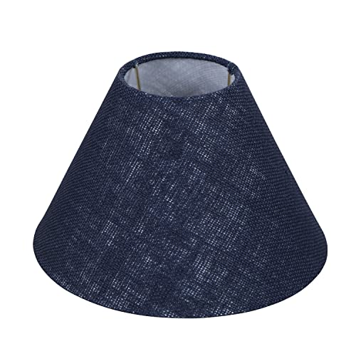 Image of Aspen Creative 56018, Hardback Empire Transitional UNO Lamp Shade, Midnight Blue, 4 inch Top x 10 inch Bottom x 7 inch Slant Height, Slip UNO 33mm