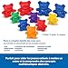 Learning Resources LER0744 Three Bear Family Counter Set, Rainbow, Set of 96, Multicolor