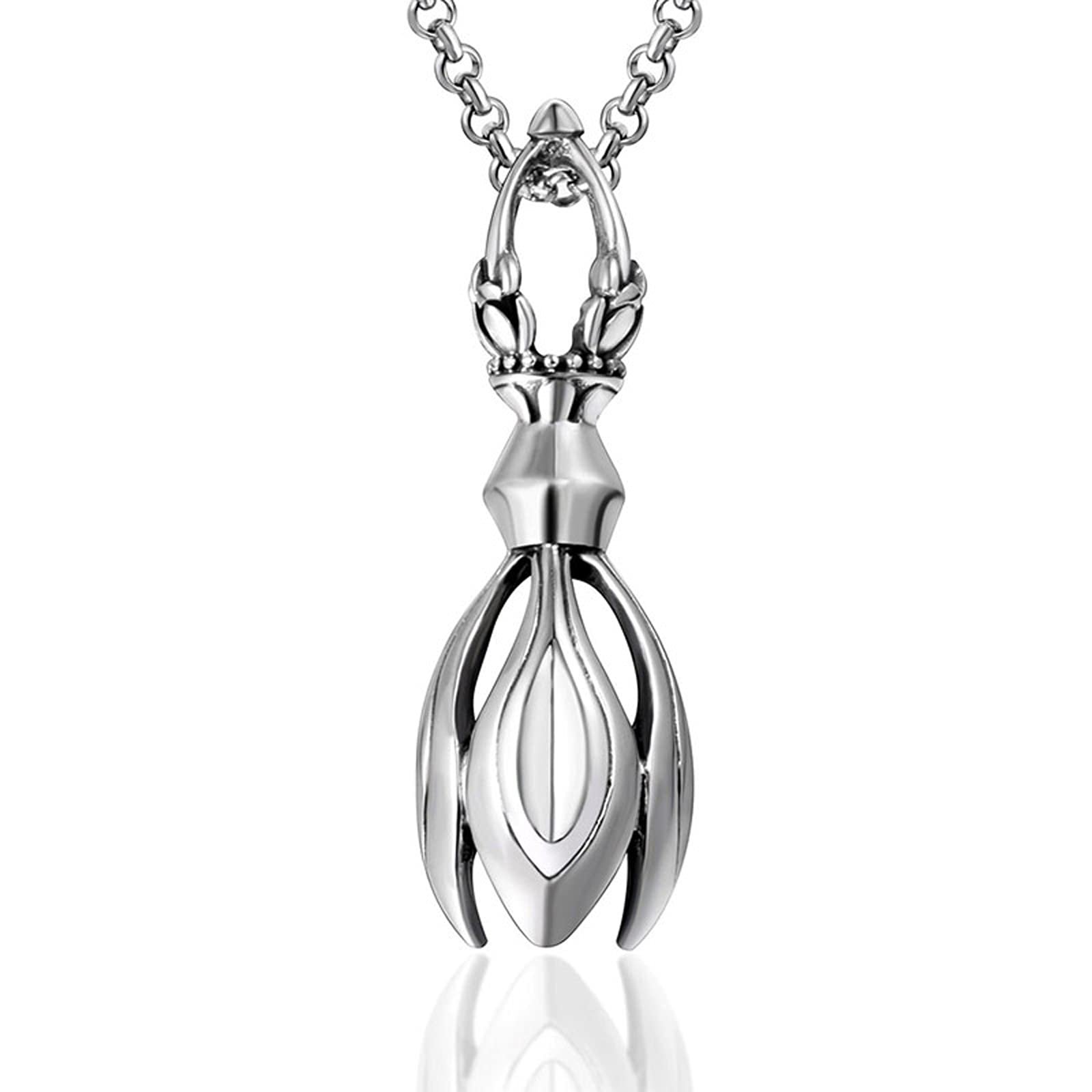 Collier pendentif lotus vintage fashion trendy homme bijou de soirée