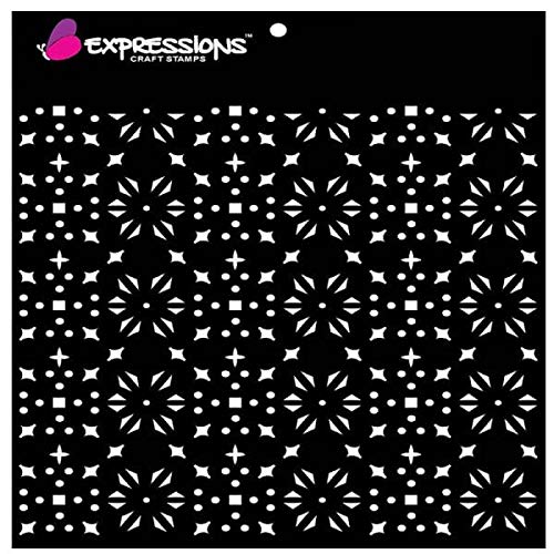 immix Expressions Craft Stencils-Geometric Texture Arts Crafts Stencils Mixed Media …
