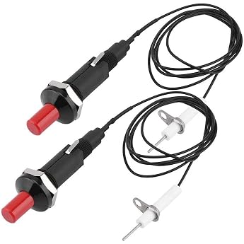 Xavsrde Piezo Igniter Piezo Ignition Heat Resistant Gas Grill Igniter Set of 2 | Push Button Piezo Igniter Electrode Ignition