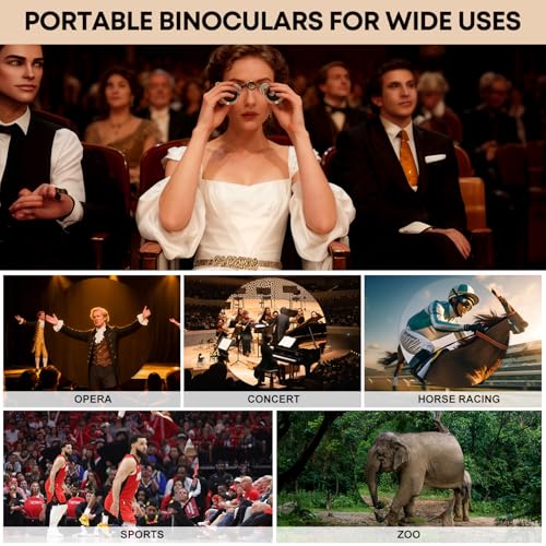 Binoculares Opera 3x25 con mango ajustable y cadena miniatura 4