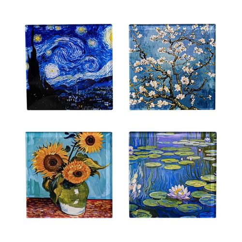 Imanes decorativos de arte MIUPOO, 4 piezas miniatura 1