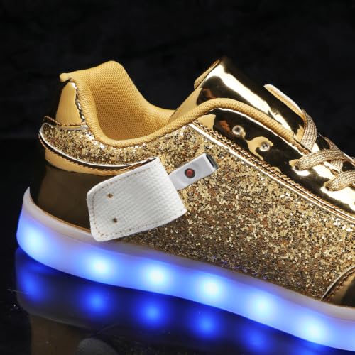 Image of SANYES LED Light Up Shoes for Women Men, Low-Top USB Rechargeable Glowing Sneakers, Luminous Dancing Shoes for Party Sports