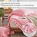 Pink Ruffled Comforter Set Twin Size, 3 Pieces (1 Ruffled Comforter and 2 Pillowcases) Farmhouse Shabby Chic Style with 2 Layers Ruffle, Solid Color Lightweight Soft Fluffy Bedding Sets for Girls