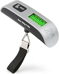 Balança Digital Portátil Até 50kg Alta Precisão 10g Visor LCD Grande Gancho Inox Função Tara Desligamento Automático Compacta para Bagagem Viagem Pesca e Uso Doméstico Premium | Buy by Ju