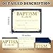 Baptism Certificates for Church, 25 Pcs Baby Dedication Certificates, Christening Recognition Gifts for Boys Girls, Baby Shower Baptism Party Supplies Decorations, 02