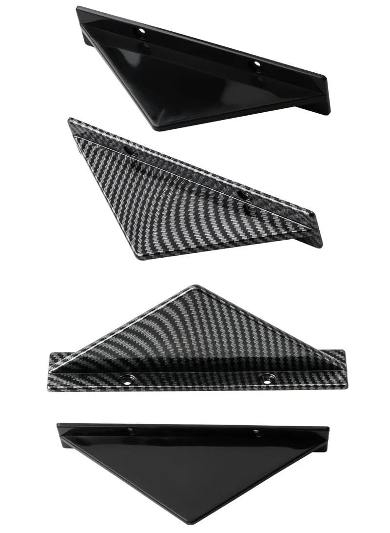 Spoiler Posteriore Auto Decorazione Universale In Carbonio Nero Lucido Decorazione Per Auto Paraurti Posteriore Per Auto Spoiler Diffusore Splitter Labbro Curvo(Black Flat)