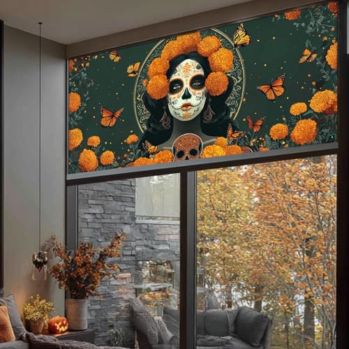 Vinilo decorativo para ventana Día de Muertos 39.3x17.7 pulgadas miniatura 5
