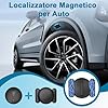 GPS Tracker per Auto, Magnetico Localizzatore GPS per Auto, Localizzatore Senza SIM, Supporta i Sistemi iOS/Android, Può Tracciare Veicolo/Bambini/Moto/Valigia in Tempo Reale Tramite APP - Nero