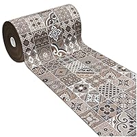 Tappeto Cucina Shabby Chic CHALET VIP 54x140cm - Passatoia Bordata Antiscivolo Bordeaux - Foto 4