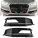 Parachoques Delantero Parrilla Grille La Luz De Niebla Envolvente, Coche Nuevo Tope Delantero De La Luz De Niebla Parrillas, Fit For Audi A4 B8 2012-2015 S4 S-Line Cirugía Estética