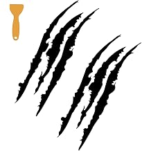 2PCS Claw Mark Decals for Cars, Headlight Car Sticker, Monster Claw Scratch Stripes Sticker, Waterproof Car Viny Bumper Decal, Personalized Car Decoration Sticker for Auto Truck Window Black