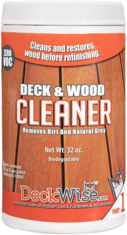 Deck & Wood Cleaner Part-1 for Hardwood and Thermal Wood Decking including Hardwood Siding Cleans 1200 Sq. Ft. of Wood (32 oz.)