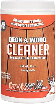 DeckWise Deck & Wood Cleaner Part-1 for Hardwood and Thermal Wood Decking including Hardwood Siding Cleans 1200 Sq. Ft. of Wood 32 oz.