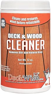 DeckWise Deck & Wood Cleaner Part-1 for Hardwood and Thermal Wood Decking including Hardwood Siding Cleans 1200 Sq. Ft. of Wood (32 oz.)