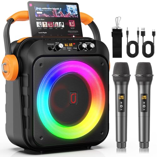 ALTOPARLANTE MULTIFUNZIONE: Questo sistema karaoke portatile eroga un suono molto potente e chiaro con uscita da 80 W e può funzionare come altoparlante Bluetooth, microfono per discorsi, lettore multimediale, sistema PA da esterno o amplificatore per chitarra, ideale per ogni tipo di intrattenimento. Include numerosi controlli pratici degli effetti, come regolazione dell’eco, volume microfono, registrazione (REC), priorità microfono, modalità accompagnamento, correzione automatica dell’intonazione, selezione della tonalità dei brani e altro ancora, migliorando notevolmente l’esperienza di canto.