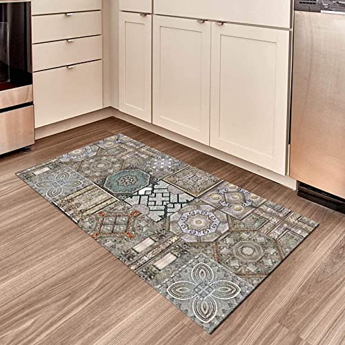 Tapis de couloir 80x430cm lavable antidérapant long passage moderne - 4