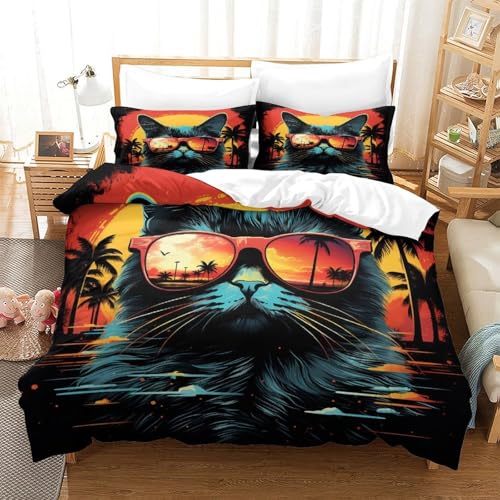 Housse de couette microfibre résistante motif cochon 3D respirante