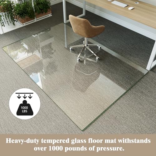 Image of Koonmi 48 inch x 72 inch Office Chair Mat for Hardwood Floors & Carpets
