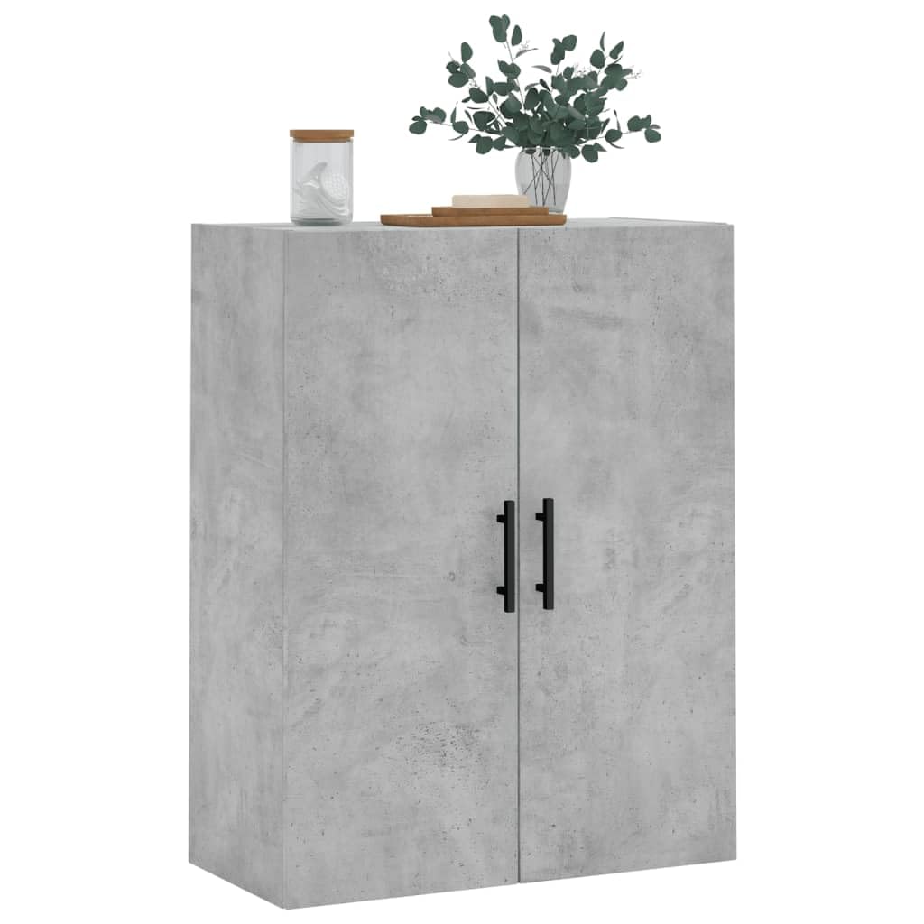 SKM Armario de pared gris hormigón 69,5 x 34 x 90 cm, 26,2 kg, color gris