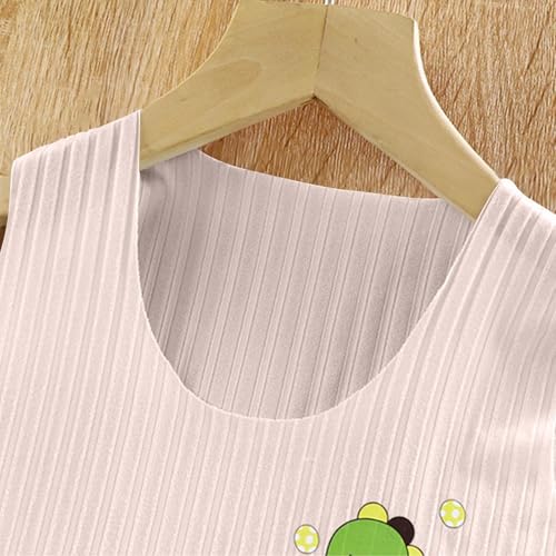 wodceeke Toddler Boys Girls Tank Tops Cute Cartoon Dinosaur Printed Sleeveless Shirts Kids Summer Workout Sports Vest4