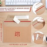 party greeting 200 Pcs 6.5 x 4.5 Rigid Mailers with Self Seal Envelopes Stay Flat Photo Mailers Sports Cards Rigid Envelopes for Postcard CD Comic Book Card Shipping Protector(Kraft)