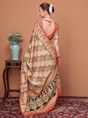 AKHILAM kanjivaram silk saree in soft silk – image 4