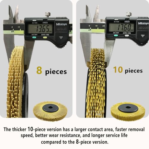 Image of Radial Bristle Brush, 6 in x 1 /2 in x 1 in, 80#, 3 Set, Ten Single piece with Adapter