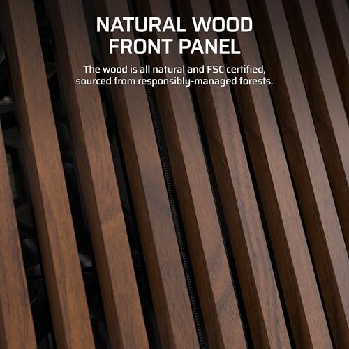 Image of CORSAIR Frame 5000D Wood RS Mid-Tower ATX PC Case - Solid Wood Airflow Panel, 3X Pre-Installed Fans, Modular Customization, Spacious Interior, GPU Anti-Sag - Black /Walnut