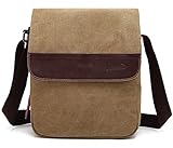Zebella Vintage Mens Small Canvas Messenger Bag Ipad Shoulder Working Bag
