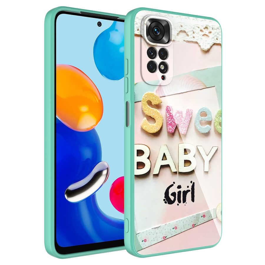 Zore Xioami ile uyumlu Redmi Note 11 Global Kılıf Kamera Korumalı Desenli Sert Silikon Epoksi Kapak NO5