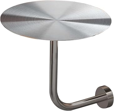 Round Wall Mounted Table, Stainless Steel Table Space Saving Small Floating Dining Desk for Living Rooms,Hallways,Counters,Cafes,Bars,and Kitchens19.7x19.7x17.7inch