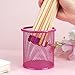 Tamaki Pen Holder Cup for Desk, Wire Mesh Pencil Cup Holder for Desk Office Pen Organizer (Pink)