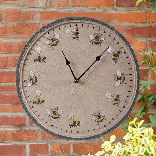 Horloge murale d'extérieur étanche de 12 pouces résistante aux UV et à l'eau - 5