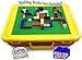 Matty's Toy Stop Brik-Kase 2.0 Travel, Building, Storage & Organizer Container Case with Building Plate Lid (Holds Approx 2000pcs) - Compatible With All Major Brands (Red, Green & Yellow)