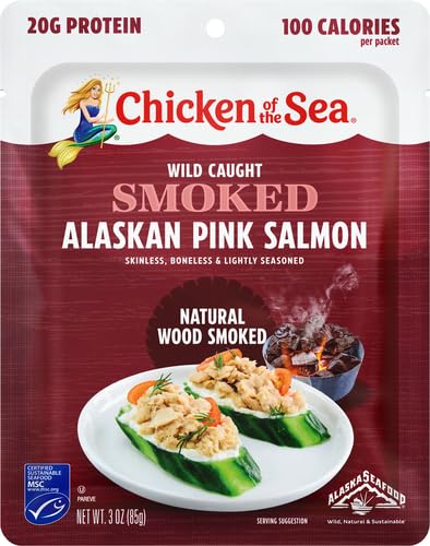 Image of Chicken of the Sea Alaskan Smoked Salmon, 3 Ounce Pouch (Pack of 5), Wild Caught Salmon, Skinless & Boneless