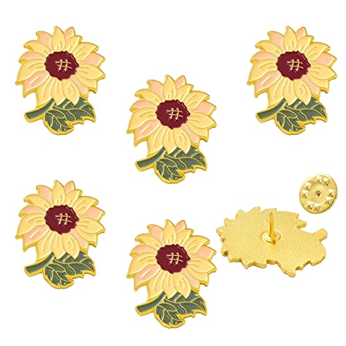 Image of Ornaland 6 Pcs Enamel Sunflower Pin Alloy Daisy Brooch Pin Jewelry for Backpack Corsage Lapel Scarf Clothing Accessories