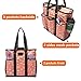 DEMOMENT Water Resistance Canvas Tote Shopping Bag,Utility Teacher Nurse Organizer Handbag Bag (Pink Leopard)