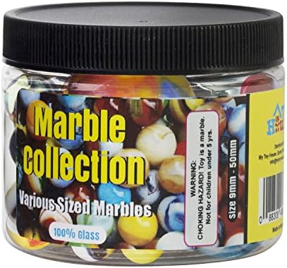 Glass Marbles with Portable Container (Assorted Sizes and Colors) image 4