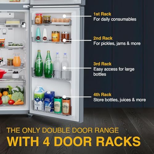 Image of Whirlpool 235L 3 Star Convertible 10-in-1 Intellifresh Pro Inverter Frost Free Double Door Refrigerator (IFPRO INV CNV 278 ARTEMIS STEEL(3S)-TL,Grey, Convertible 10 in 1)