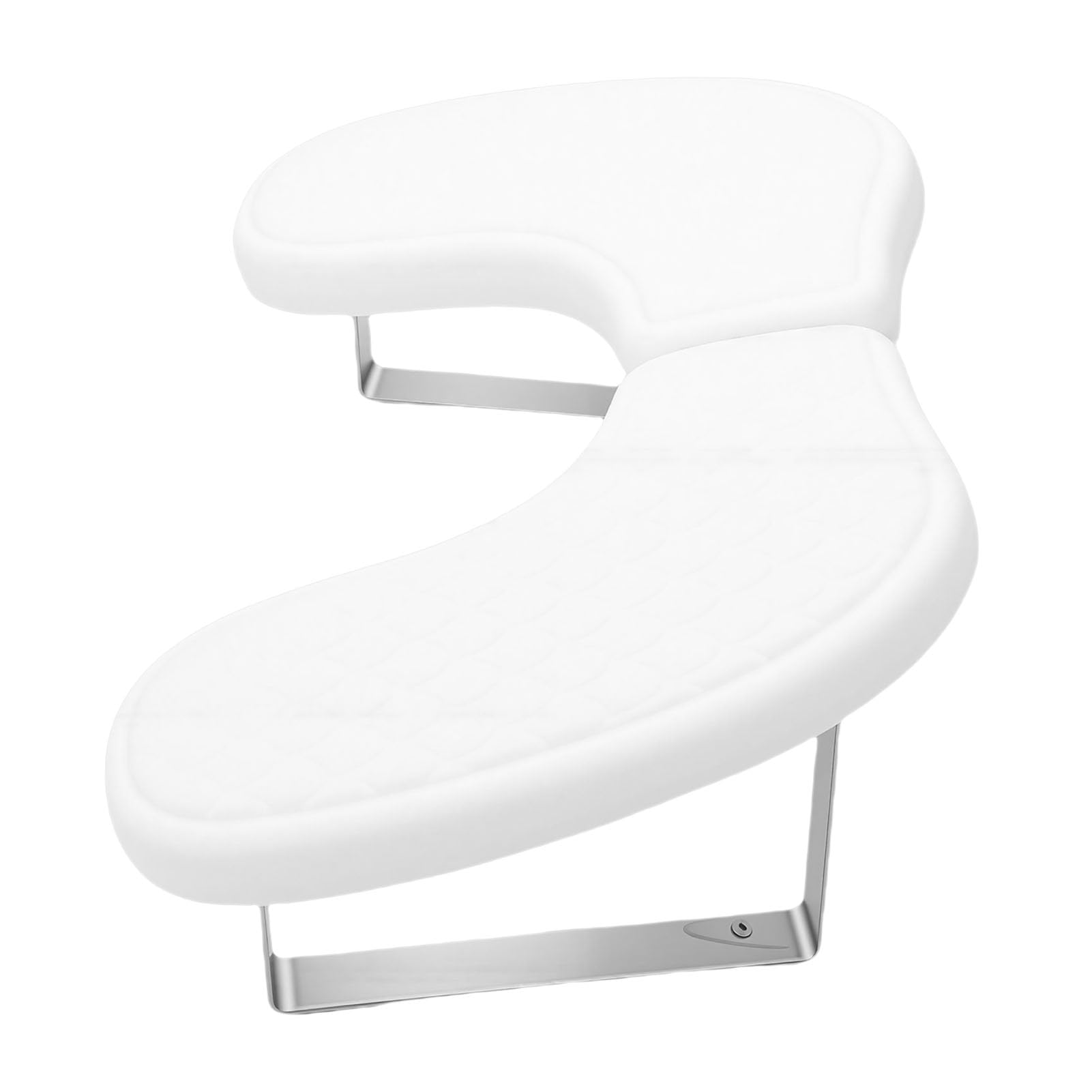 Podpórka Pod paznokieć w Kształcie Litery U z Uchwytem na Telefon do Precyzyjnego Manicure Biała Skóra PU (WHITE)