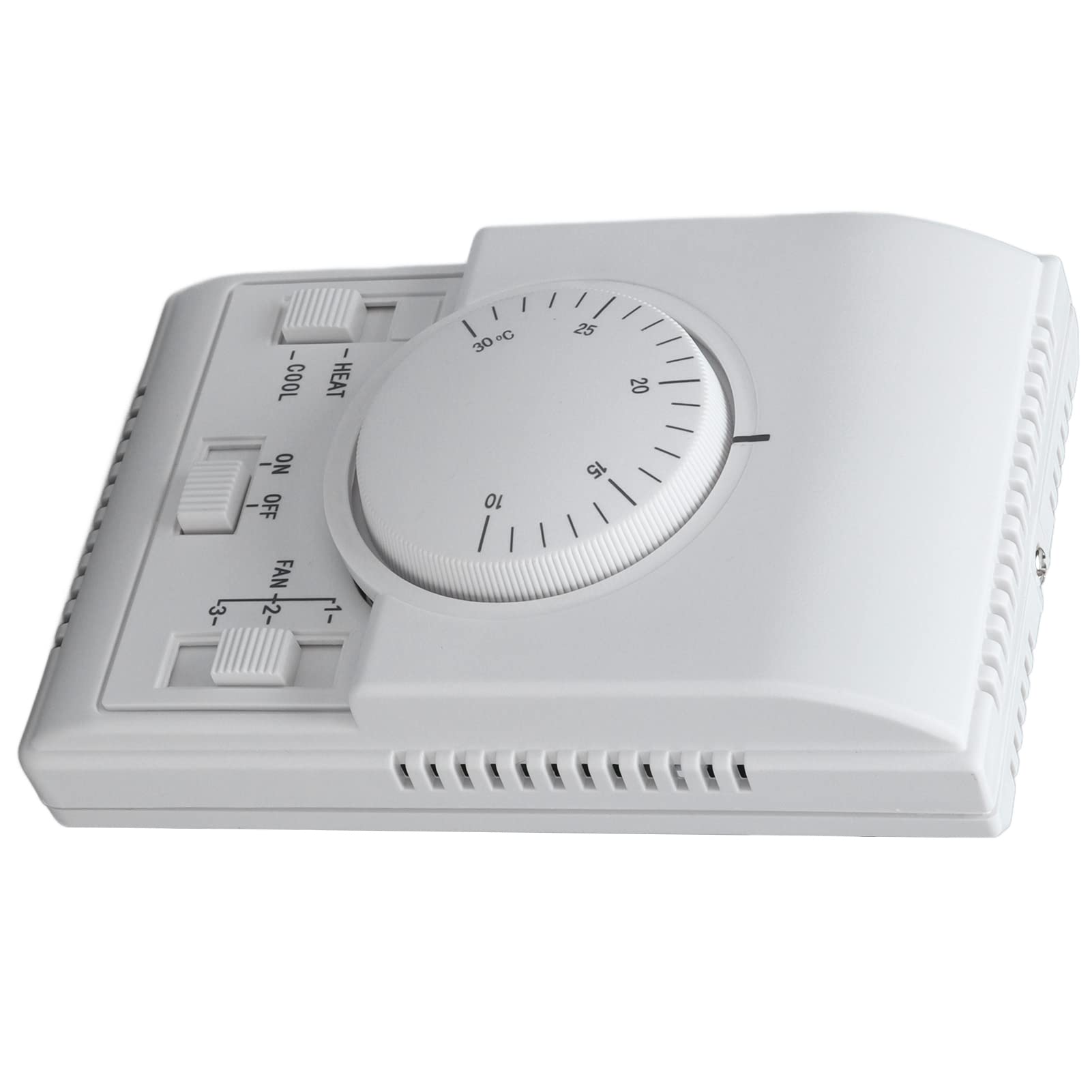 Thermostat de climatisation central AUHX, Contrôle du bouton tactile, Blanc, Industriel, 110-220V AC, Contrôle de la température pour ventilo-convecteur, Supermarché, Bâtiments commerciaux et civils