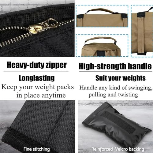 YUCHUANGYE Sandbag Sac de Sable réglable, Poids Maximum de 45 kg, équipement d'entraînement de Boxe et de Fitness Sac Lesté(Black) – Image 6
